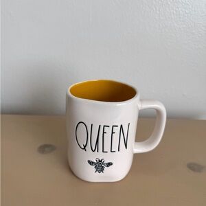 Rae Dunn Queen Bee Mug with Yellow Interior